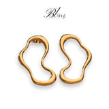 BLING Abstract Gold Plated Stainless Steel Fashion Earrings