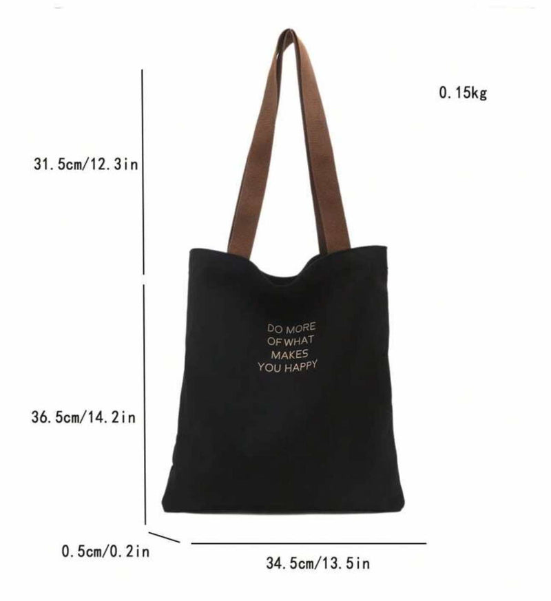 BOLSO Printed Vintage Canvas Tote Bag