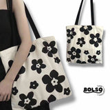 BOLSO Printed Vintage Canvas Tote Bag