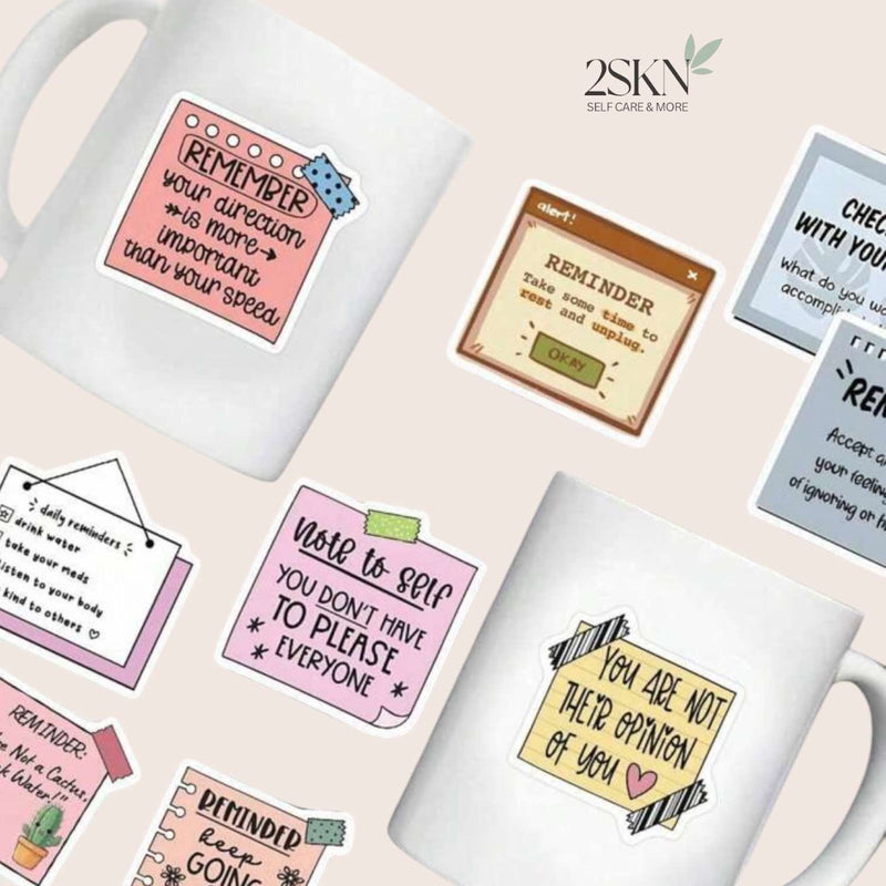 Self Remind Sticker 2SKN 50pcs Self Love Reminder Note Stickers – Indiana Jane MNL
