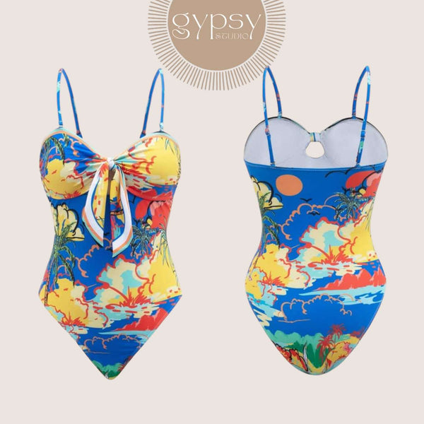 GYPSY Swim Vibrant Tropical Printed One Piece Swimsuit