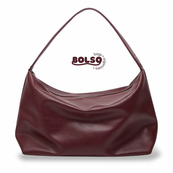 BOLSO Timeless Burgundy Soft Leather Commuters Hobo Bag