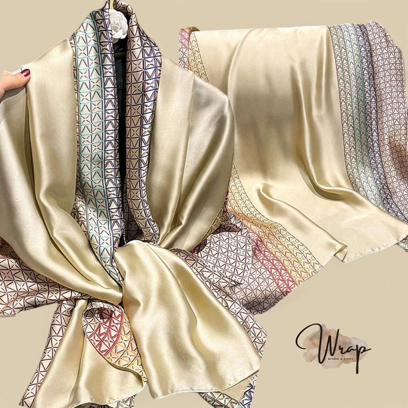 WRAP Large Silky Rectangular Printed Scarf