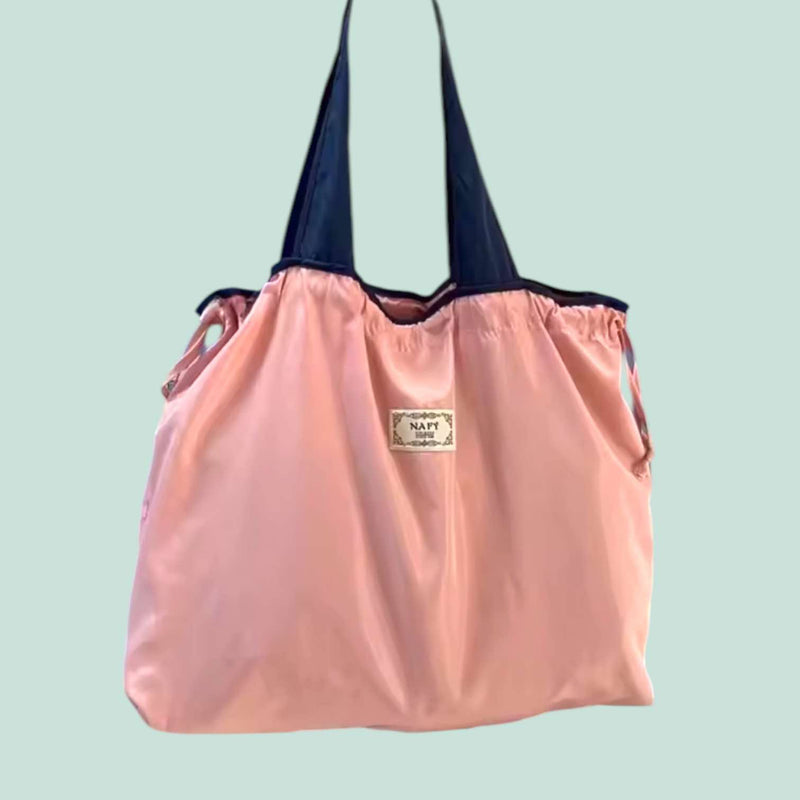 BOLSO Funky Color Oversized Nylon Foldable Shopper's Tote Bag
