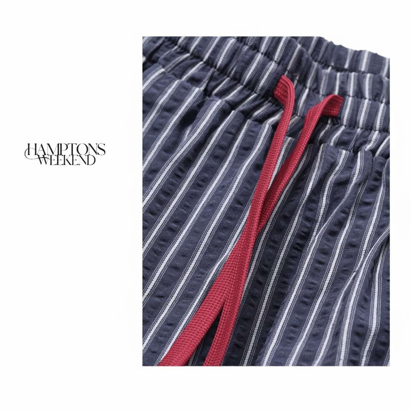 HAMPTONS Weekend Stripes Drawstring Lounge Casual Pants