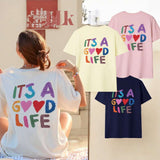 BLK Statement Printed T-shirt Tee Top “It’s a good life”