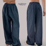 HAMPTONS Weekend Woven Checkered Elastic Waist Lounge Casual Pants