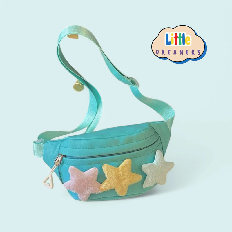 LITTLE DREAMERS Stars Cute Nylon Fanny Pack Crossbody for Kids