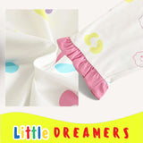 LITTLE DREAMERS Cloud Print Ruffle Top Pants Pajama Set for Girls