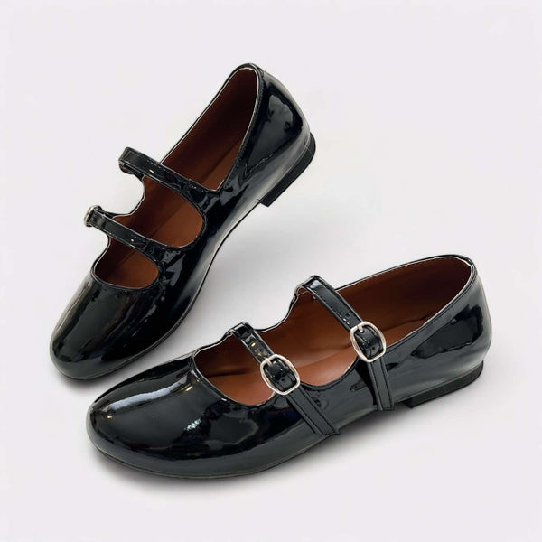 ARDEN Patent Vintage Round Toe Mary Janes