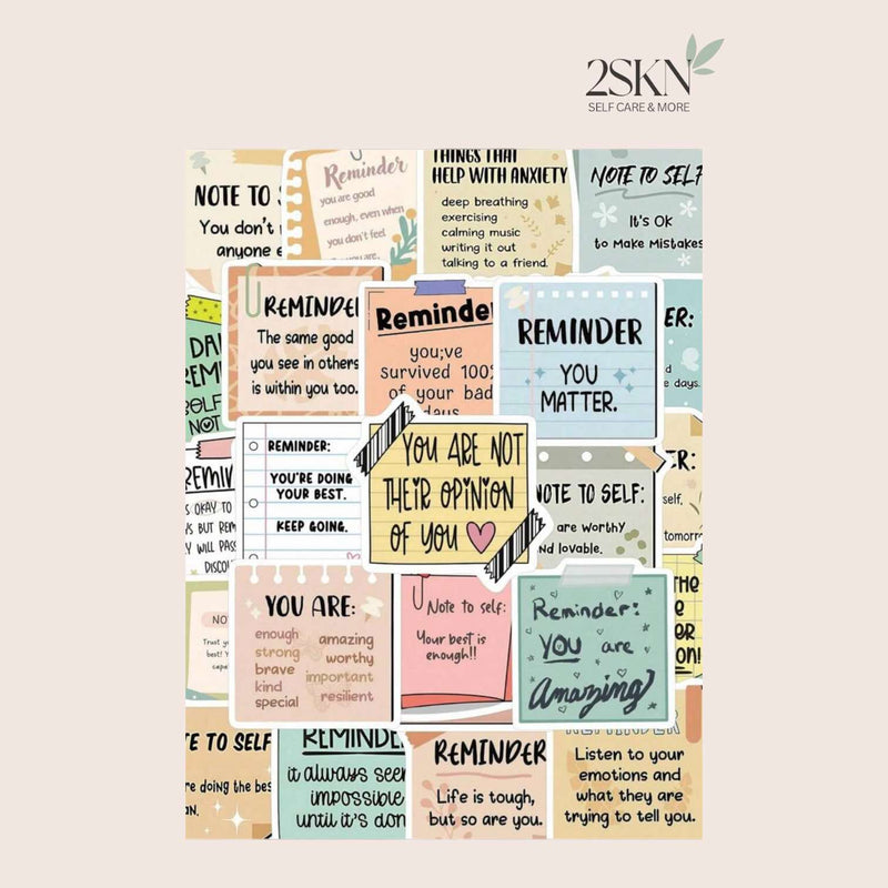 Self Remind Sticker 2SKN 50pcs Self Love Reminder Note Stickers – Indiana Jane MNL
