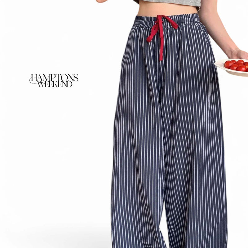 HAMPTONS Weekend Stripes Drawstring Lounge Casual Pants