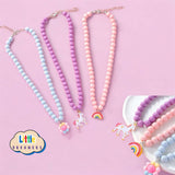 LITTLE DREAMERS 3pc Colorful Bead Necklace with Cute Pendants for Girls