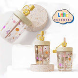 LITTLE DREAMERS Floral Training Straw Cup for Kids 450ml