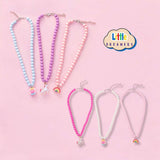 LITTLE DREAMERS 3pc Colorful Bead Necklace with Cute Pendants for Girls