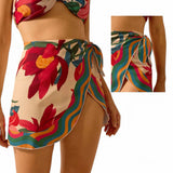 GYPSY Swim Full Print Beach Cover Up  Wrap Skirt