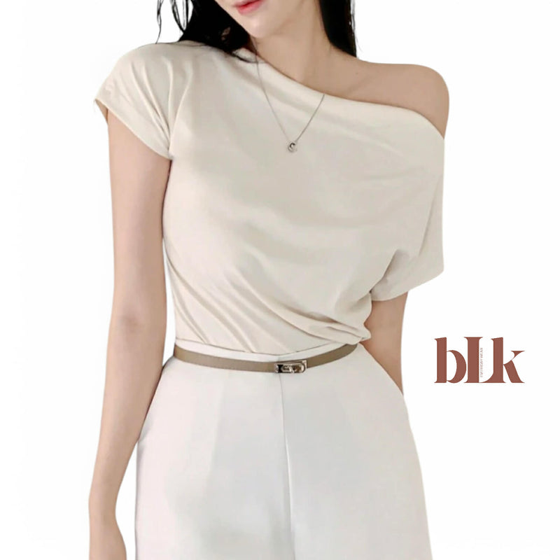 BLK Knit Off Shoulder Shirt Top