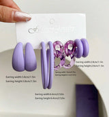 BLING 4pairs Match Colored Classic Mixed Earrings Set