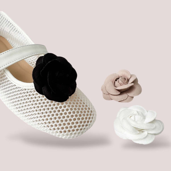 2SKN 1pair Camellia Detachable Shoe Clip Shoe Accessories