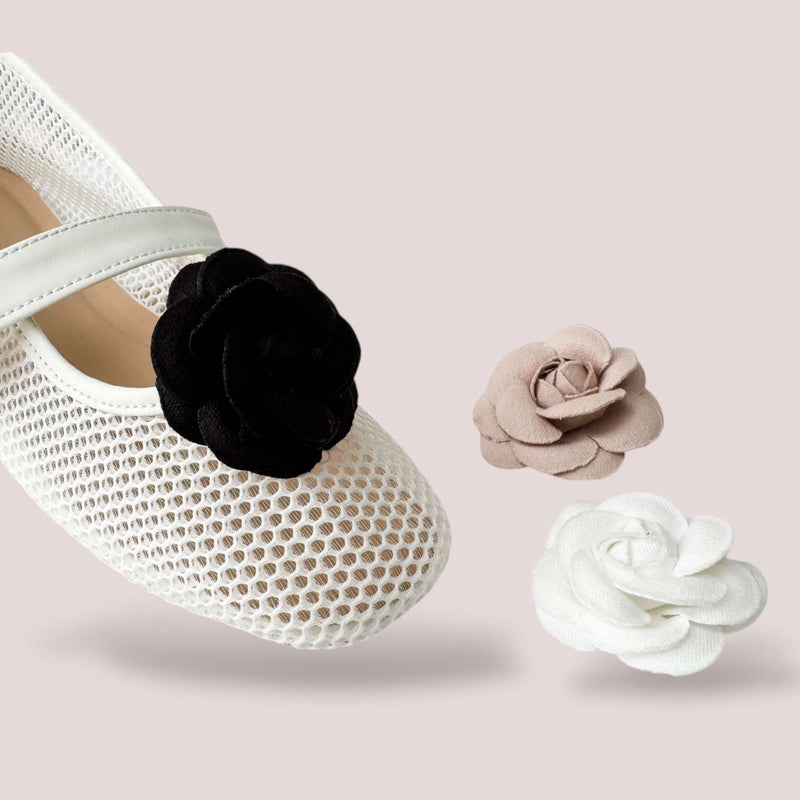 2SKN 1pair Camellia Detachable Shoe Clip Shoe Accessories