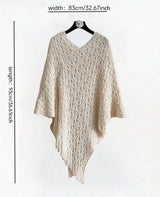 WRAP Warm Vintage Crochet Poncho Cape