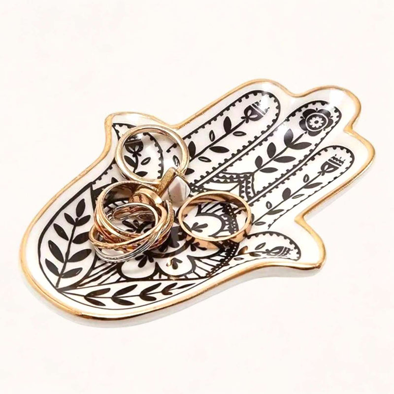 2SKN Miniature Hamsa Ceramic Storage Tray