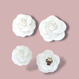2SKN 1pair Camellia Detachable Shoe Clip Shoe Accessories