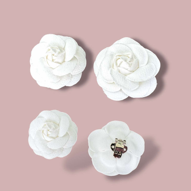 2SKN 1pair Camellia Detachable Shoe Clip Shoe Accessories