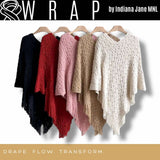 WRAP Warm Vintage Crochet Poncho Cape