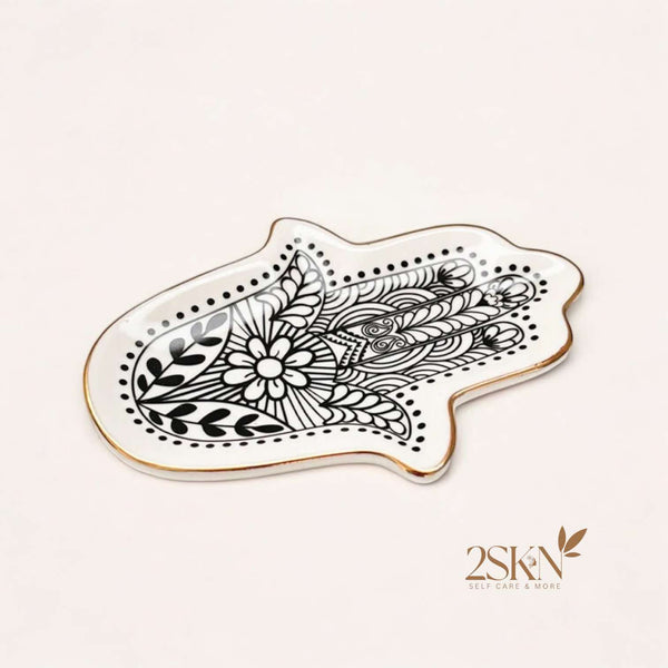 2SKN Miniature Hamsa Ceramic Storage Tray