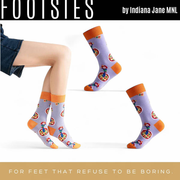 FOOTSIES Cute Food Pattern Crew Socks
