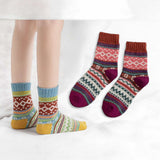 FOOTSIES Warm Chevron Pattern Pair of Crew Socks