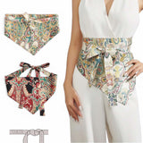 TAILLE Wide Obi Paisley Sash Belt
