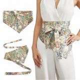 TAILLE Wide Obi Paisley Sash Belt