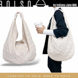 BOLSO LOOM Knitted Hobo Tote Bag