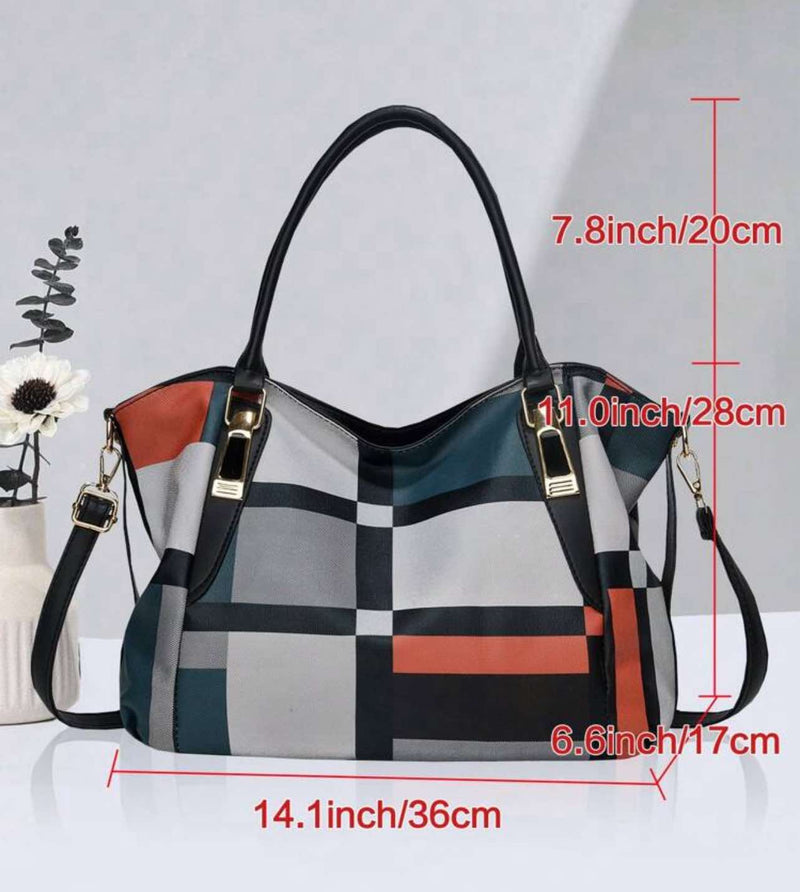 BOLSO Pattern Vintage Large Commuter Tote Bag