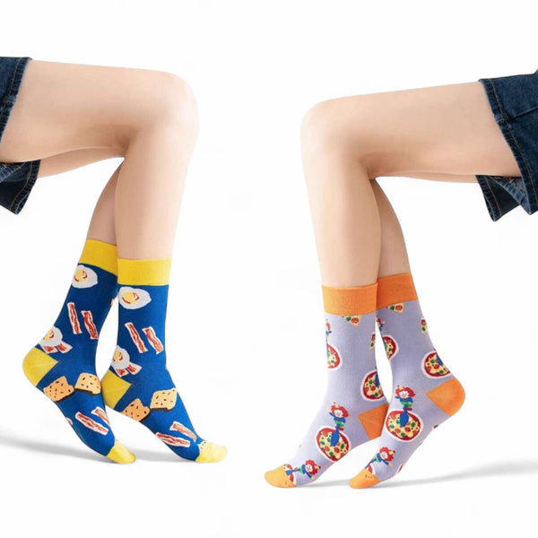 FOOTSIES Cute Food Pattern Crew Socks