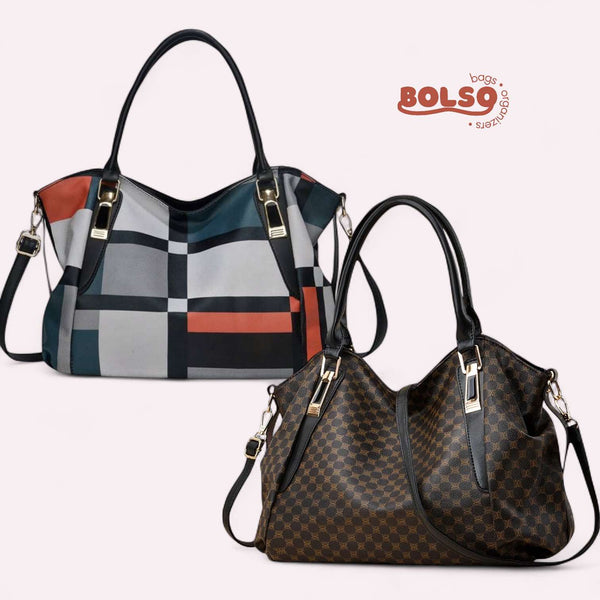 BOLSO Pattern Vintage Large Commuter Tote Bag