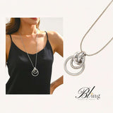 BLING Rings Pendant Vintage Metal Long Necklace