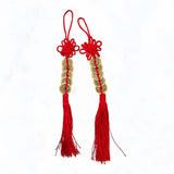 BLING 1pc Feng Shui Lucky Coins Charm – Chinese Knot Hanging Decoration with 6 Antique Coins & Tassel (11.4”) for Wealth & Protection