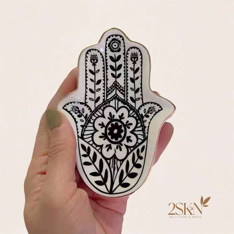 2SKN Miniature Hamsa Ceramic Storage Tray
