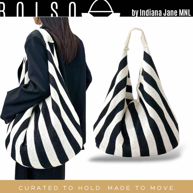 BOLSO LOOM Knitted Hobo Tote Bag