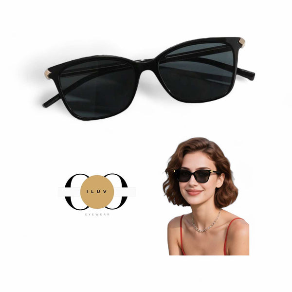 ILUV Polarized Black Sunglasses – Sleek Everyday Frame for Women | Anti-Glare