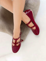 BELLA Patent Vintage Mary Jane Flat Doll Shoes