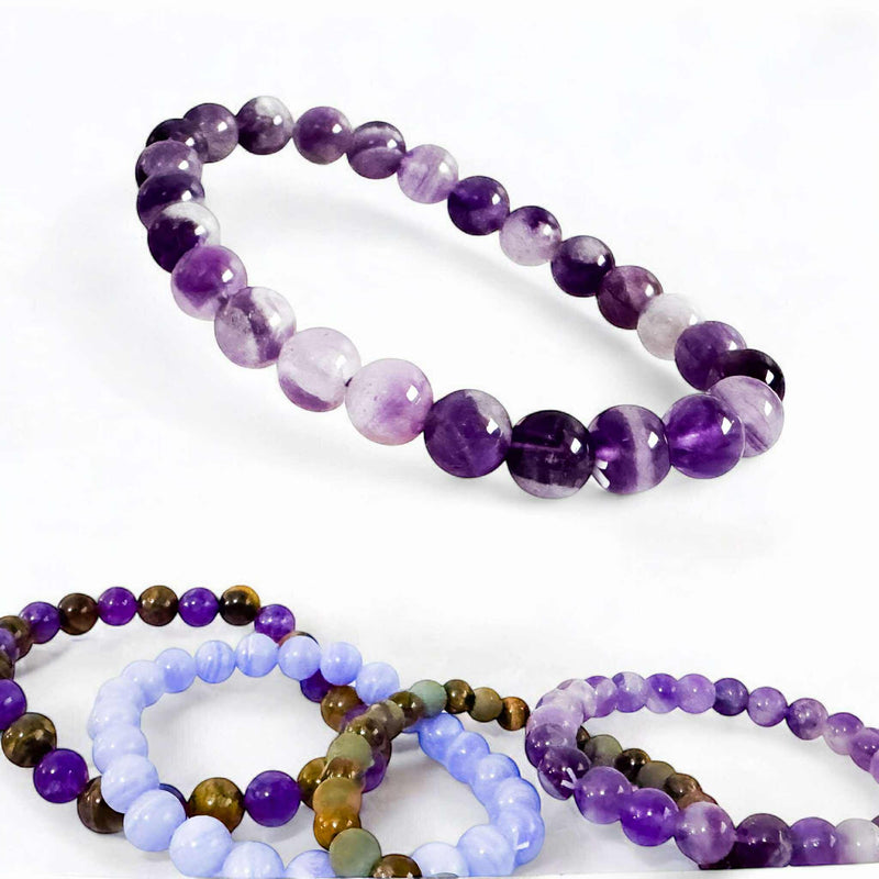 BLING Charms Natural Stone Energy Healing Reiki Bead Bracelet