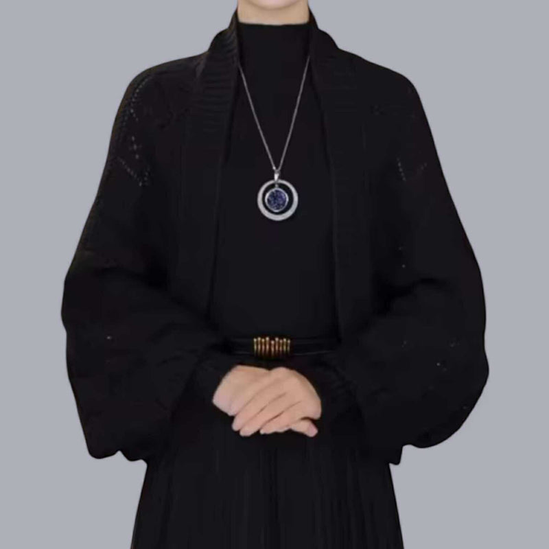 WRAP Pointelle Knitted Bolero Cardigan