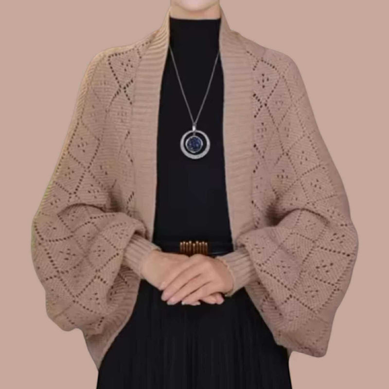 WRAP Pointelle Knitted Bolero Cardigan