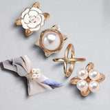 BLING 3/4pcs Elegant Scarf Ring Set