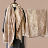 WRAP Warm Jacquard Shawl Scarf (Onhand)