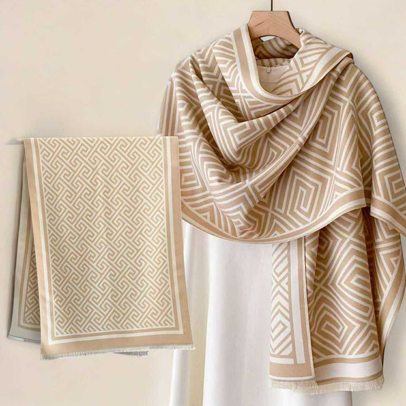 WRAP Warm Jacquard Shawl Scarf (Onhand)